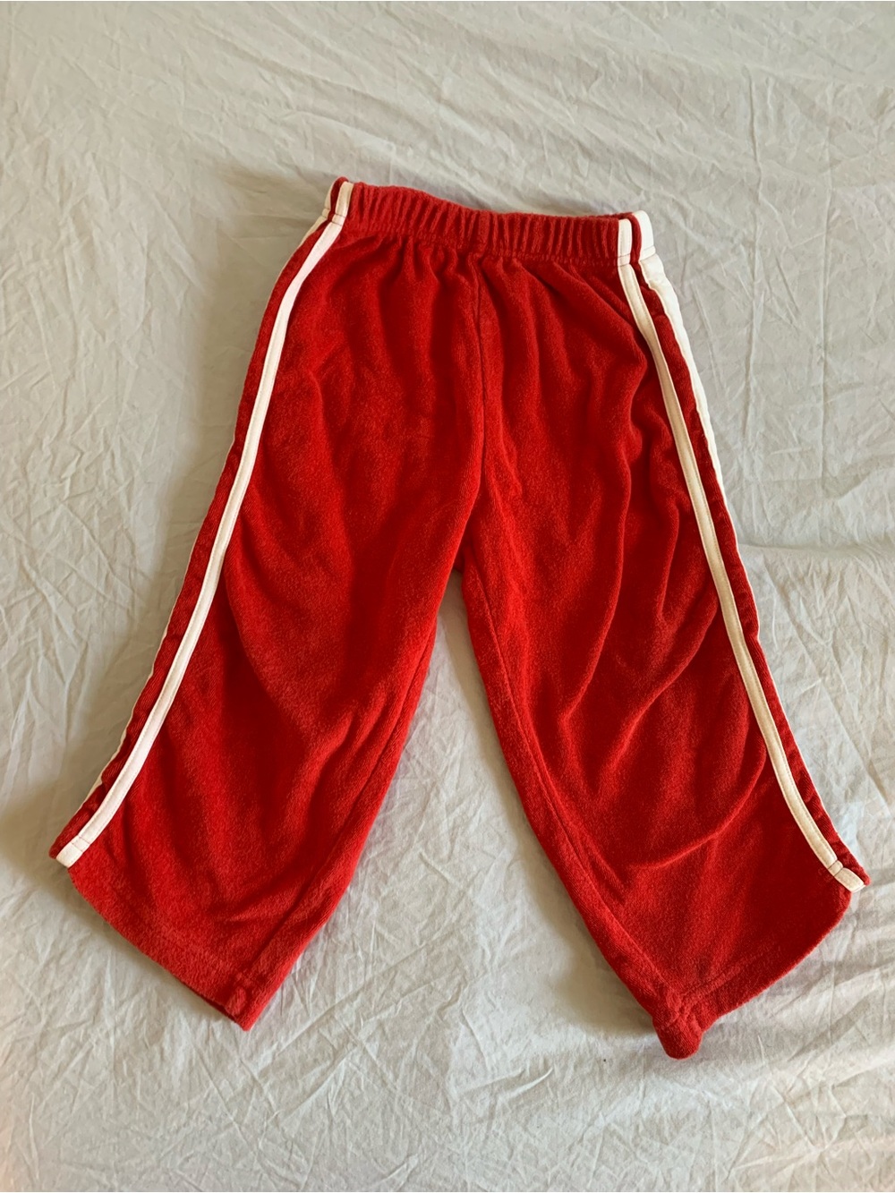 Summer and Storm Kids Red Cotton Terry Racer Pants 4/5T